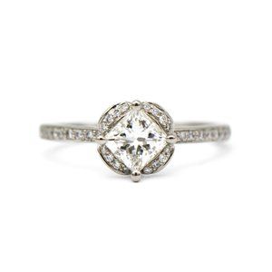 Ritani Palladium Princess Cut Engagement Ring